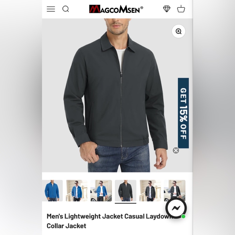 Men's Lightweight Dark Grey Jacket